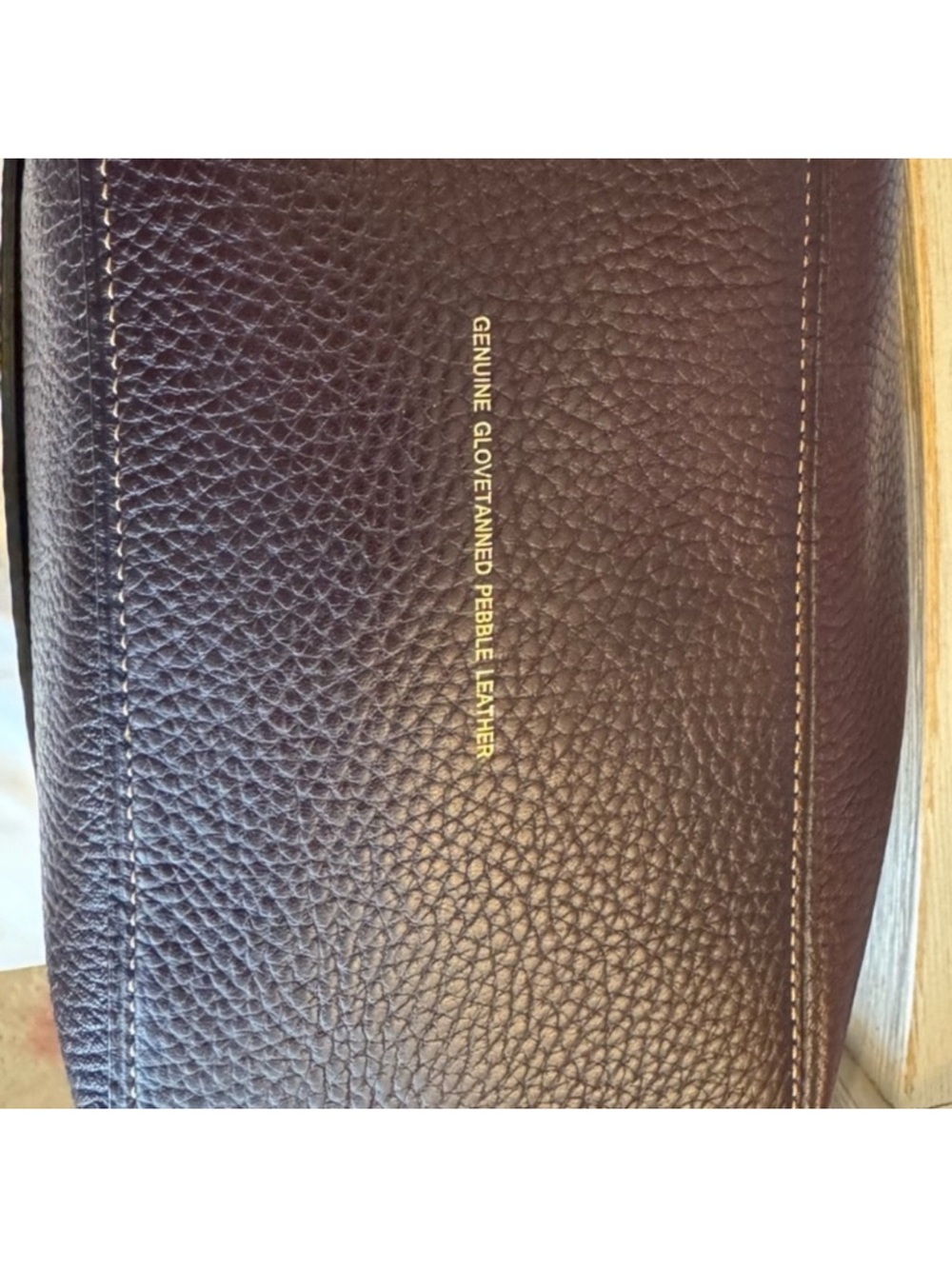 Coach Pebbled Leather Duffle Shoulder Bag (50115) Deep Plum - Picture 10 of 15
